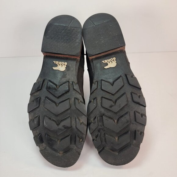 Sorel EMELIE CHELSEA Ankle Boot Black Leather Waterproof Rain Snow Boot Sz 7 - Picture 10 of 10